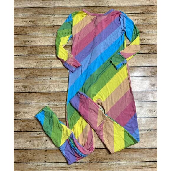 Posh Peanut Rainbow Stripe Convertible One Piece 3T - Picture 2 of 4